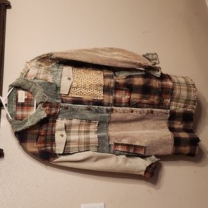 Oli & Hali Shacket - Size M, Corduroy,  lace , patchwork